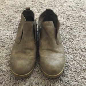Brown ankle booties